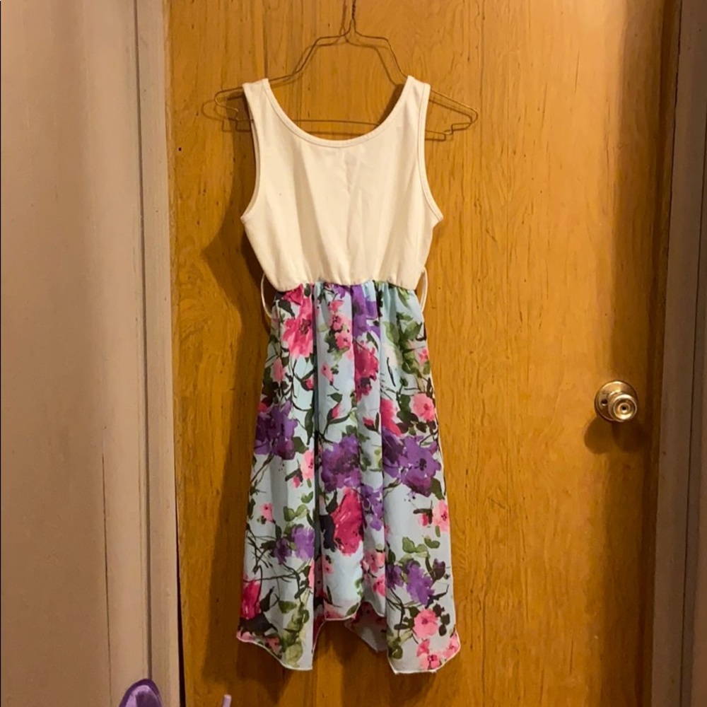 White floral dress